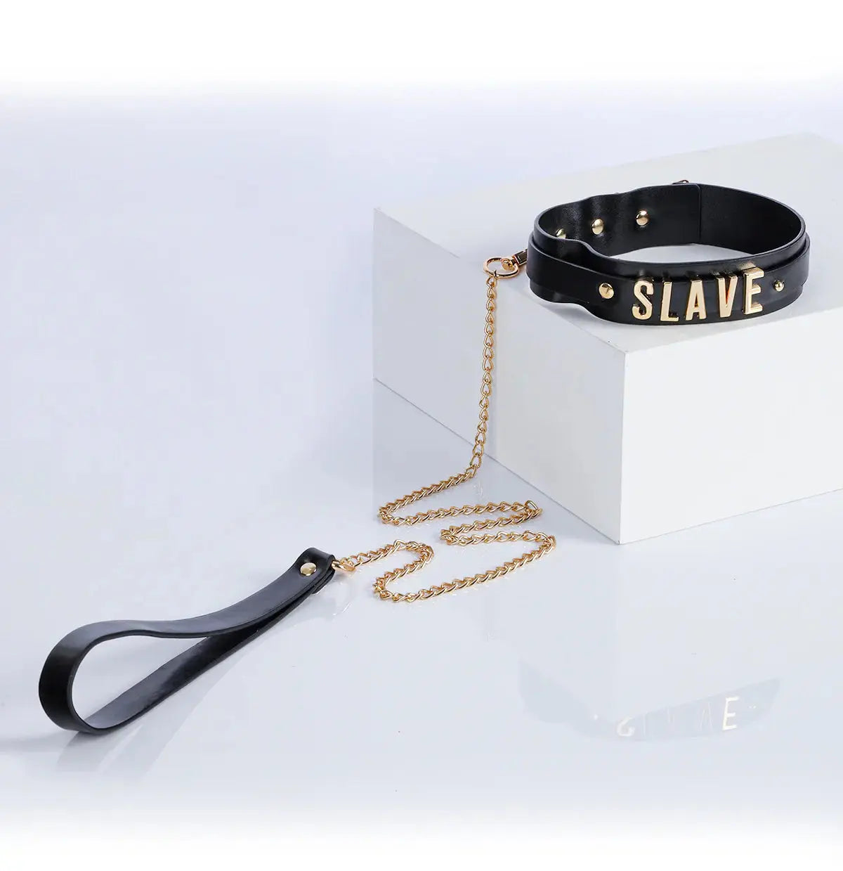 "SLAVE" Collar with Chain Lacy