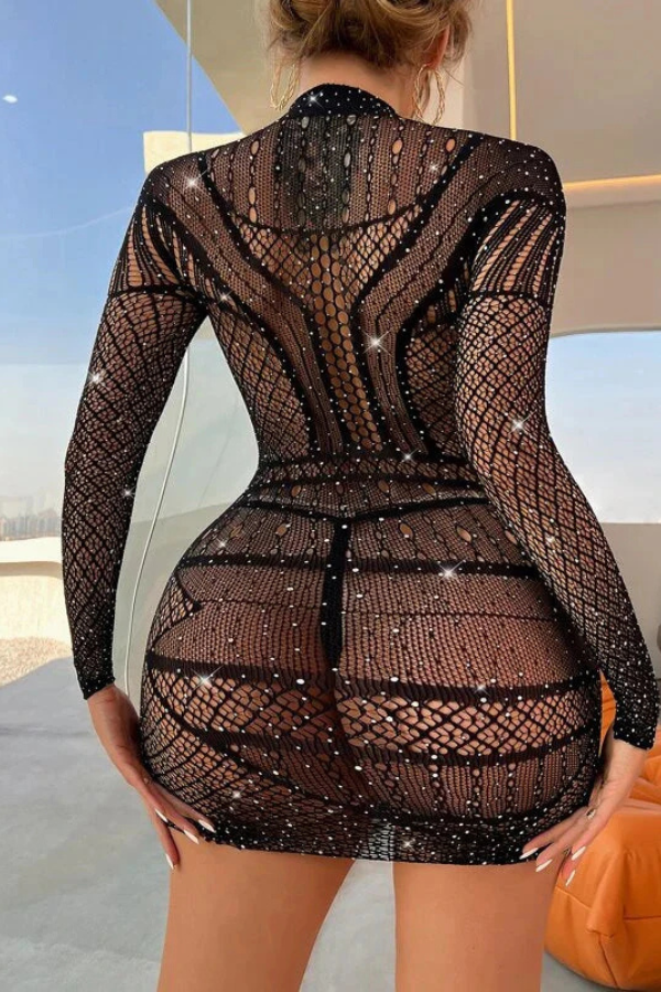 SparkleMesh Allure Bodysuit (7 Colors) Lacy Bliss