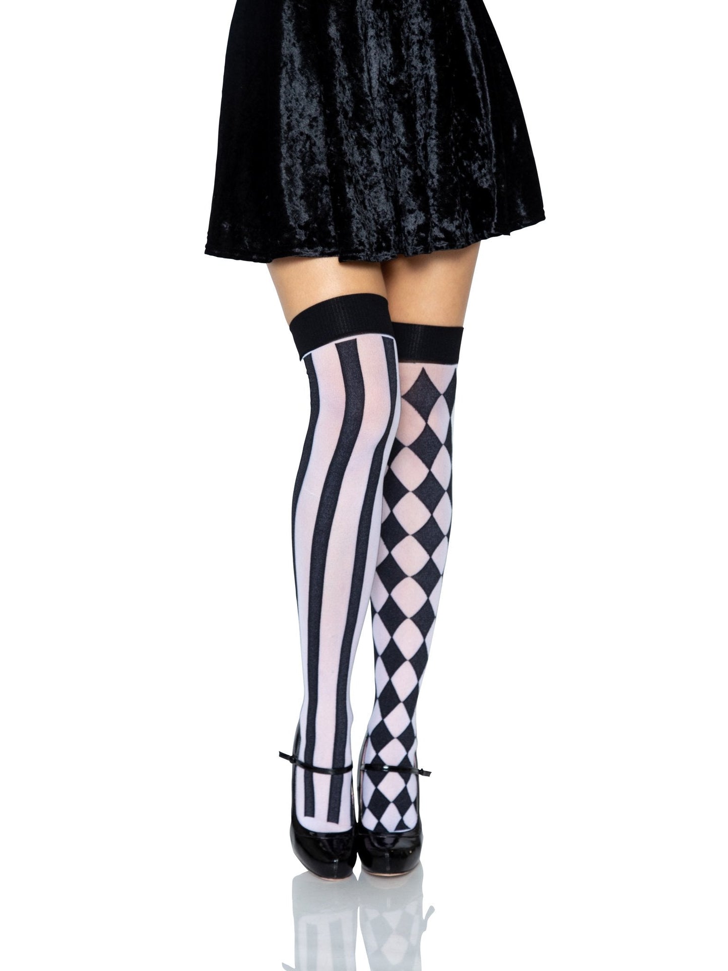 Lacy Bliss™ Harlequin Thigh Highs Leg Avenue Hosiery