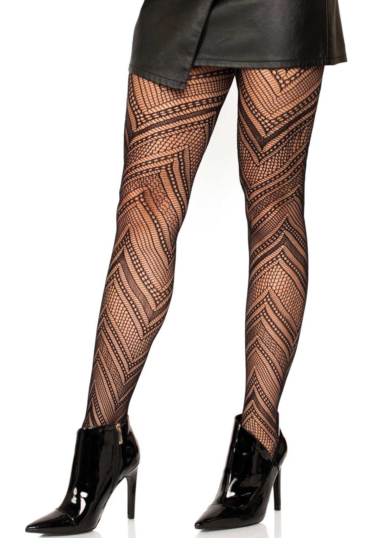 Lacy Bliss™ Chevron Net Pantyhose Leg Avenue Hosiery