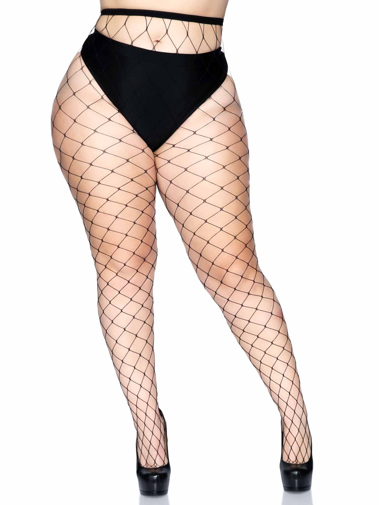Lacy Bliss™ Plus Fence Net Pantyhose legavenueeu