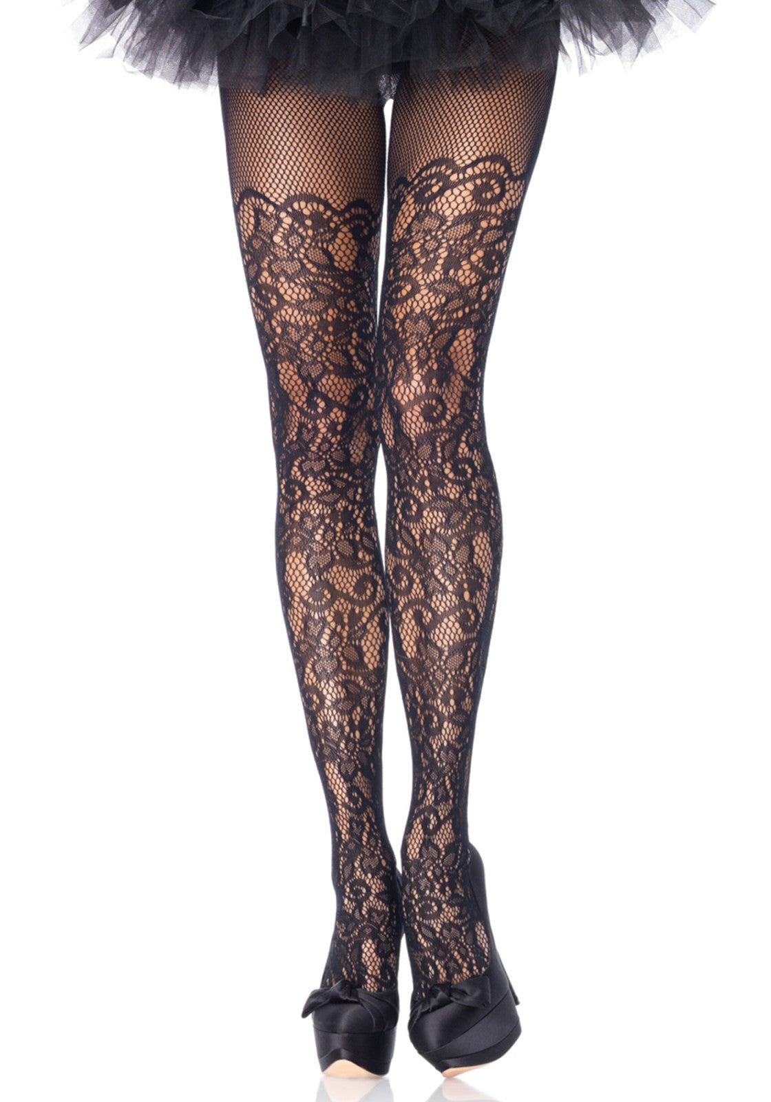 Lacy Bliss™ Floral Vine Net Pantyhose Leg Avenue Hosiery