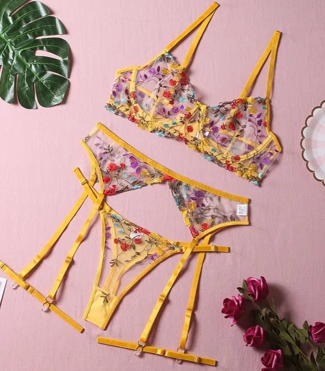 Lacy Bliss™ Model SL291 (8-Colors) ELLOLACE sexy lingerie set