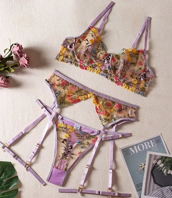 Lacy Bliss™ Model SL291 (8-Colors) ELLOLACE sexy lingerie set