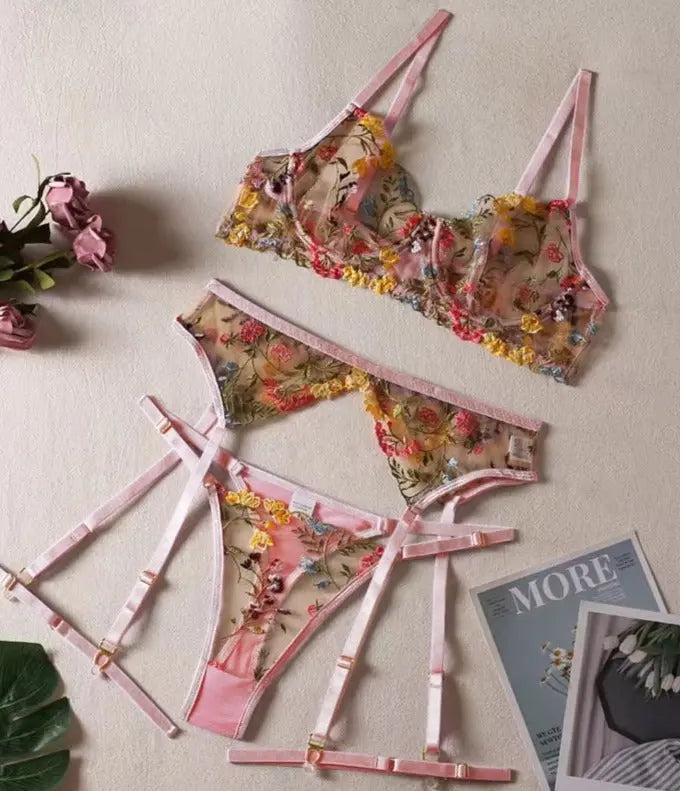 Lacy Bliss™ Model SL291 (8-Colors) ELLOLACE sexy lingerie set