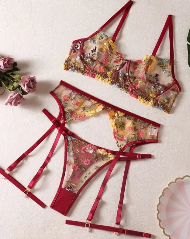 Lacy Bliss™ Model SL291 (8-Colors) ELLOLACE sexy lingerie set