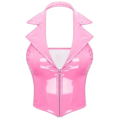 Leather Crop Tops Lacy0301 Other