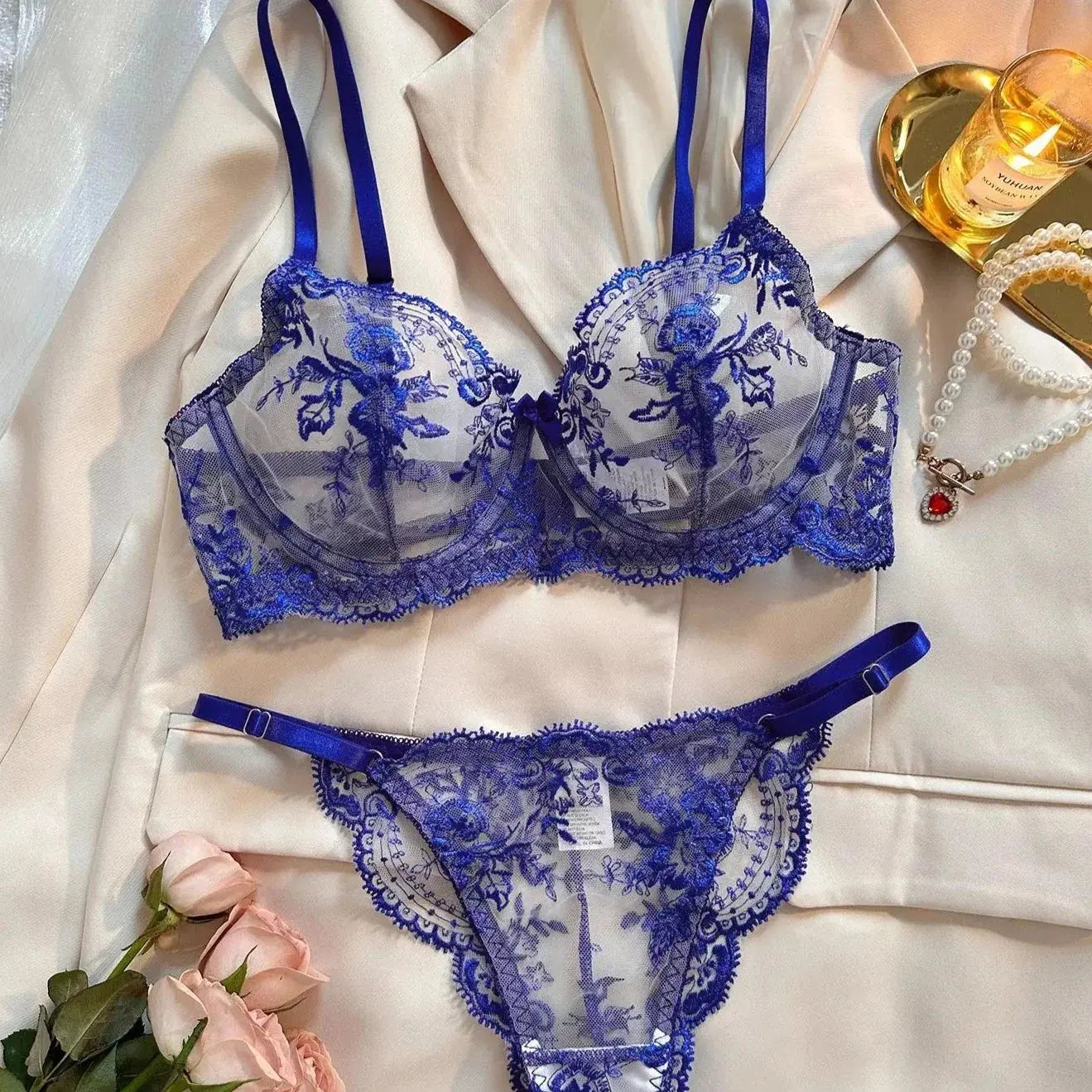 LaycyNighty™ Lina's Embroidery Set Lacy Bliss0312 Lingerie Set