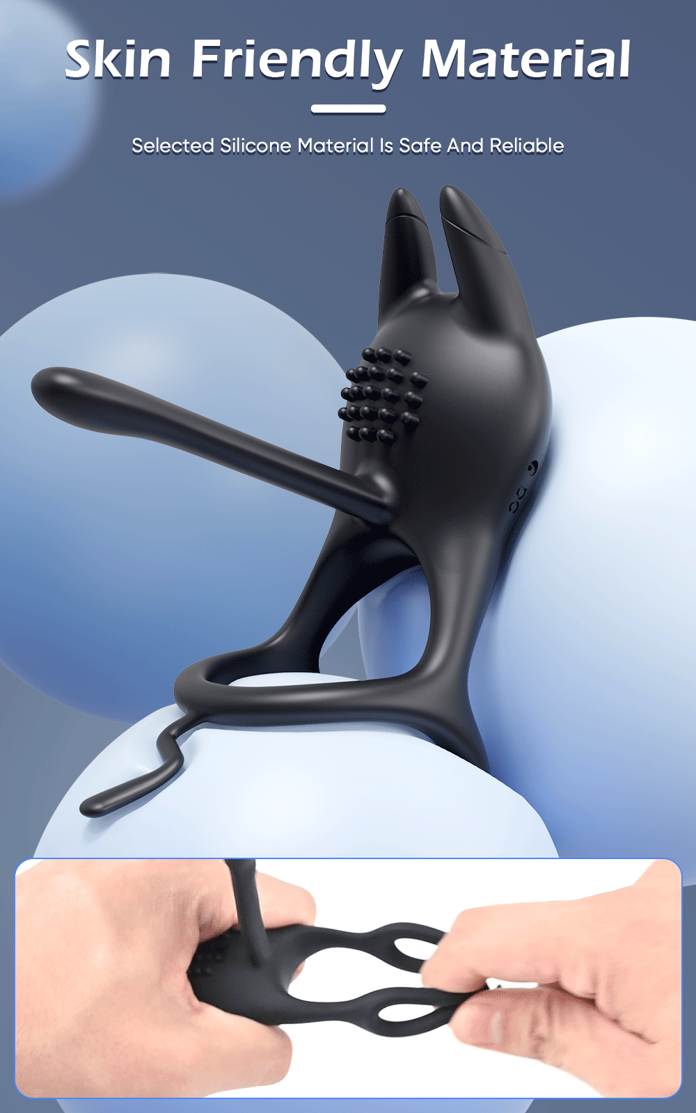 💥Black Cat Ring-FLORAX 15° Curve Boost & Bloom Cock Ring-4 in 1 Couple Toy Penis Ring Nighty