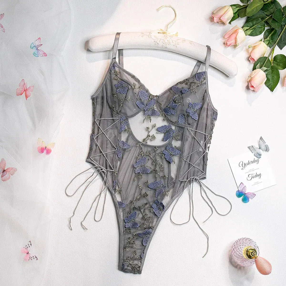 Lacy Bliss™ Butterfly Embrace Lace Set yuminancy Bodysuit