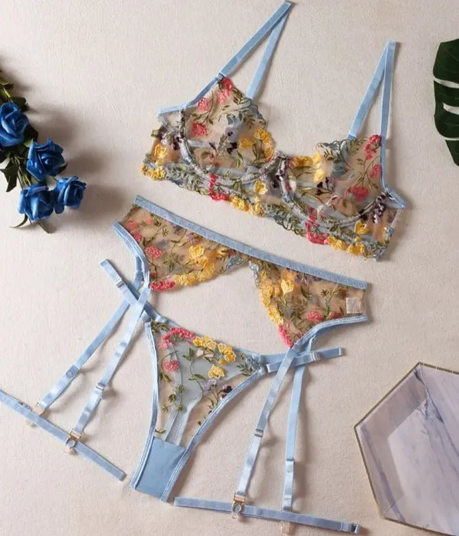 Lacy Bliss™ Model SL291 (8-Colors) ELLOLACE sexy lingerie set