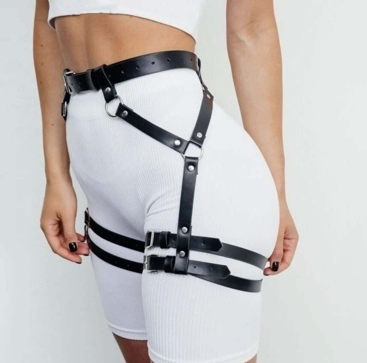 Lacy Bliss™ Croft Leather Garter Lavah Intimates