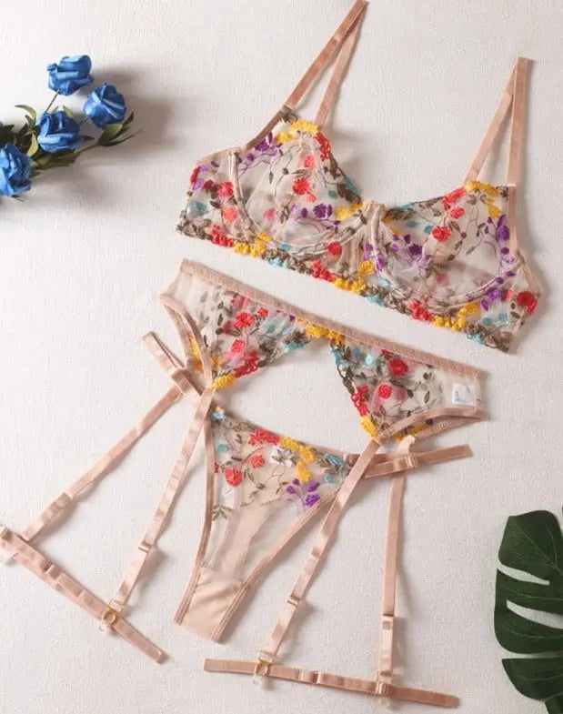 Lacy Bliss™ Model SL291 (8-Colors) ELLOLACE sexy lingerie set