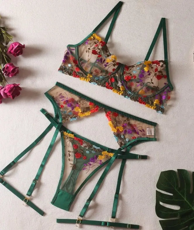 Lacy Bliss™ Model SL291 (8-Colors) ELLOLACE sexy lingerie set