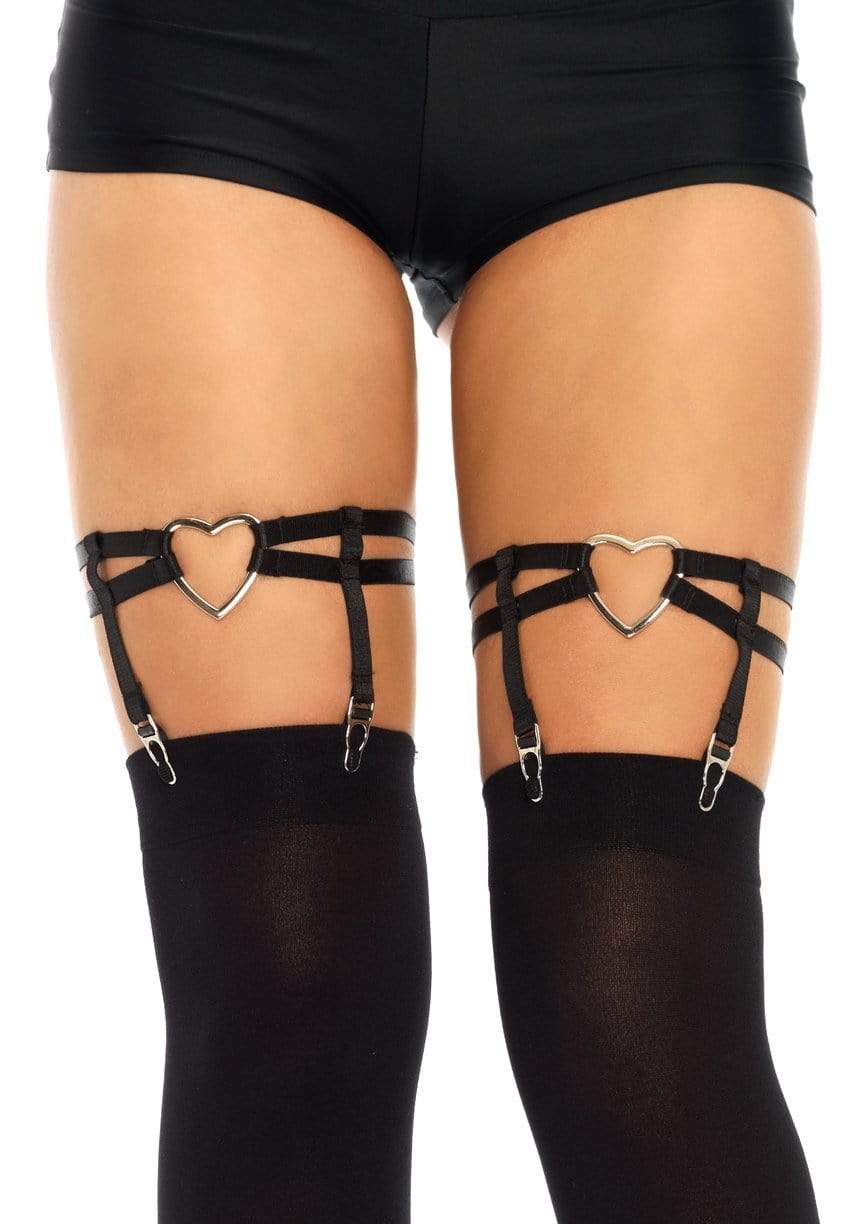 Lacy Bliss™ Dual Strap Garter Suspender with Heart Leg Avenue Hosiery