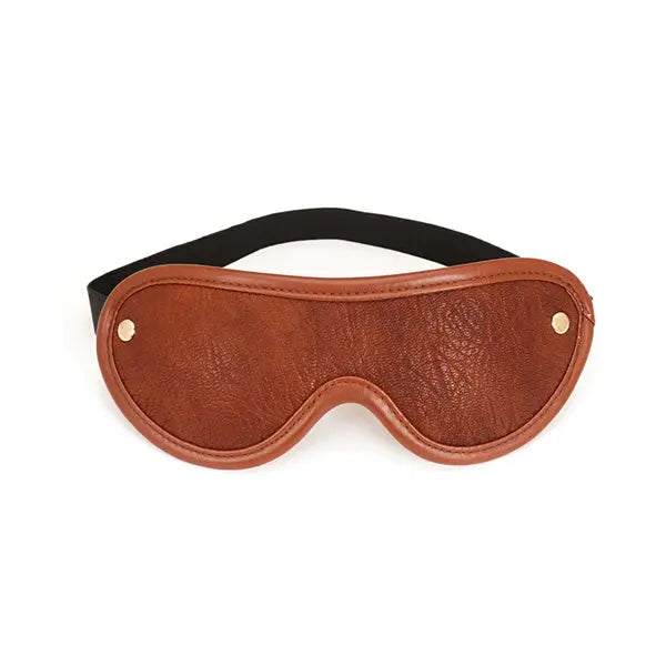 Lacy Bliss™ Brown Leather Eye mask Lavah Intimates harness