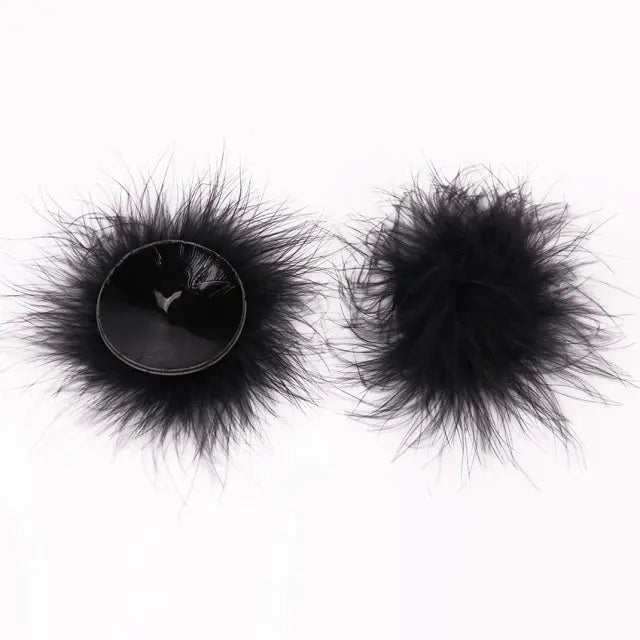 Lacy Bliss™ Faux Fur Pasties Lavah Intimates pasties