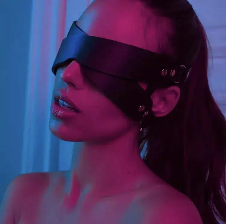 Lacy Bliss™ Vegan Leather Trust Mask Lavah Intimates accessories