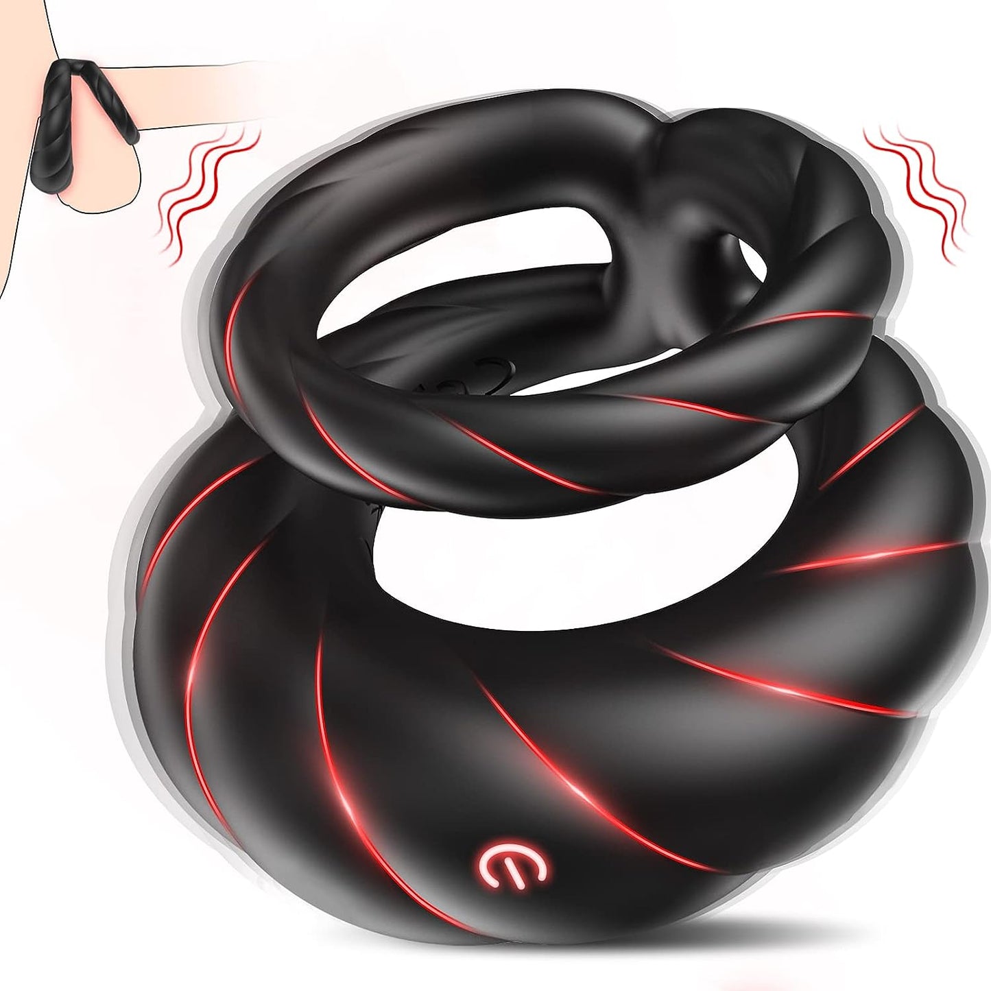 💥2025 New Wishful Ring Cock Ring-5 in 1 Couple Toy Penis Ring Nighty