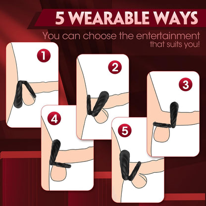 💥2025 New Wishful Ring Cock Ring-5 in 1 Couple Toy Penis Ring Nighty