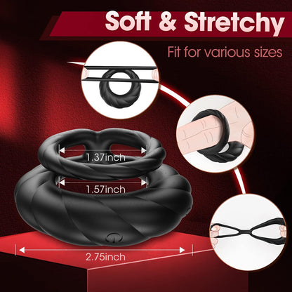 💥2025 New Wishful Ring Cock Ring-5 in 1 Couple Toy Penis Ring Nighty