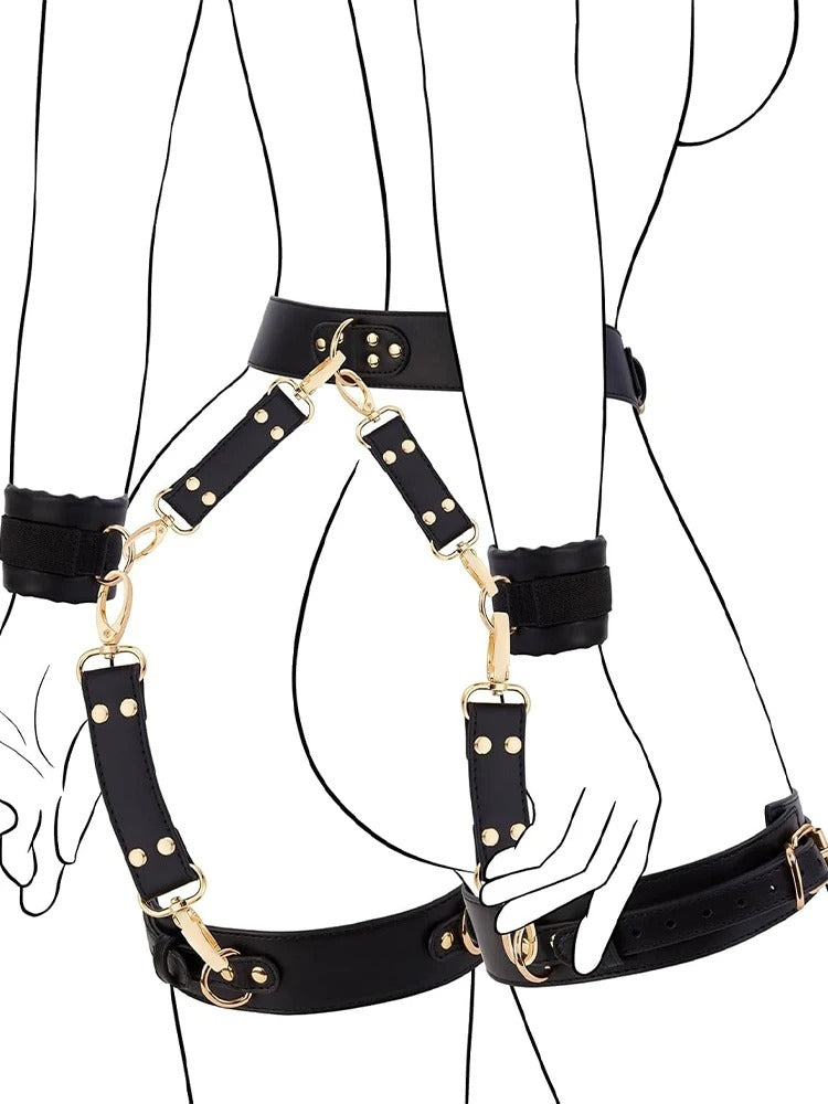 Venus Leather Bondage Set with Belts & Cuffs Hemiras