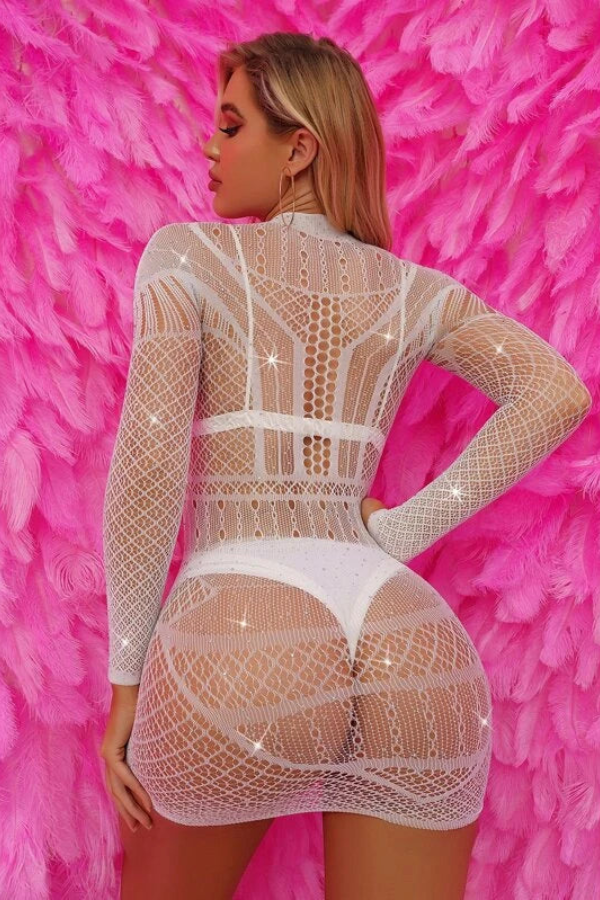 SparkleMesh Allure Bodysuit (7 Colors) Lacy Bliss