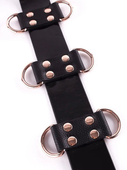 Lacy Bliss™ Signature Faux Leather Neck to Wrist Restraint Lavah Intimates