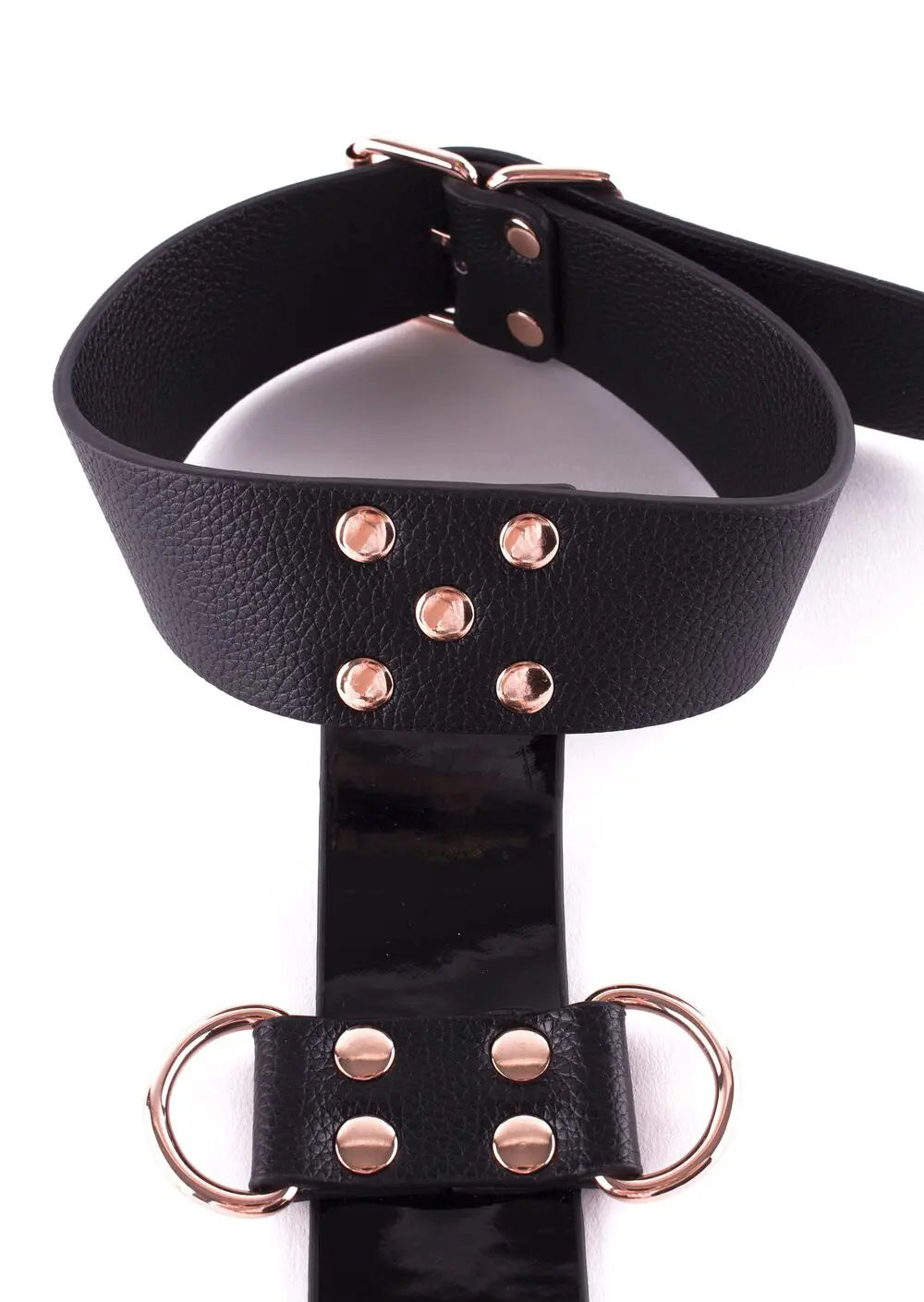 Lacy Bliss™ Signature Faux Leather Neck to Wrist Restraint Lavah Intimates