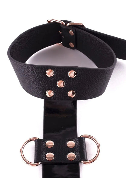 Lacy Bliss™ Signature Faux Leather Neck to Wrist Restraint Lavah Intimates