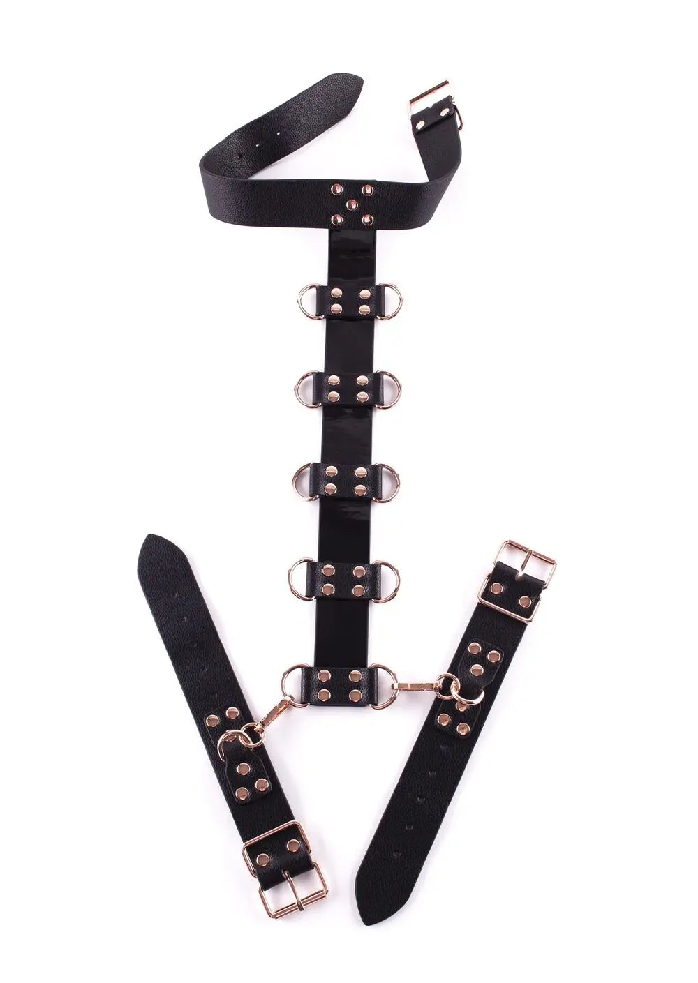 Lacy Bliss™ Signature Faux Leather Neck to Wrist Restraint Lavah Intimates
