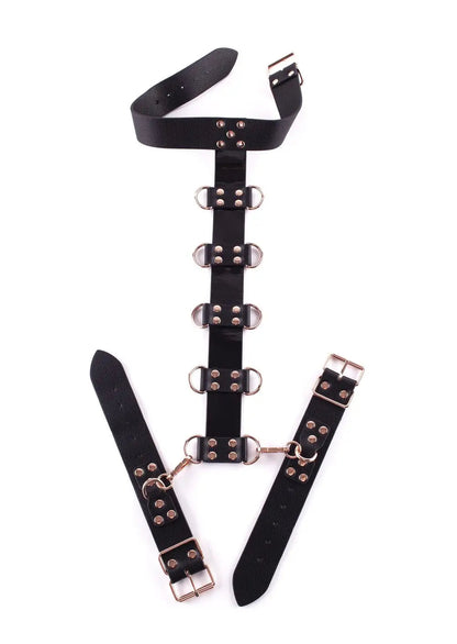 Lacy Bliss™ Signature Faux Leather Neck to Wrist Restraint Lavah Intimates
