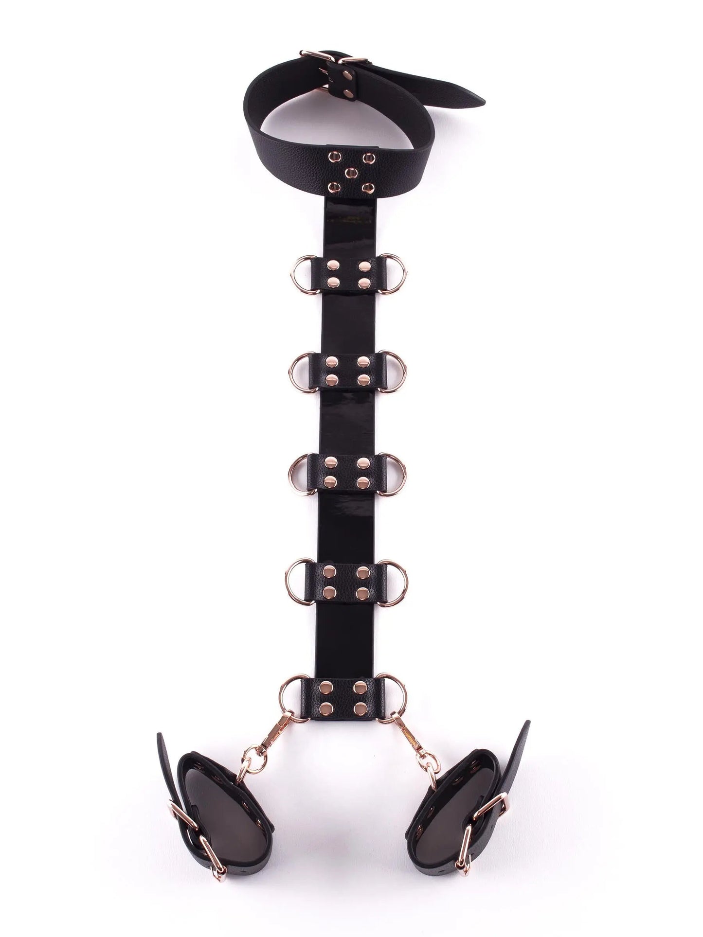 Lacy Bliss™ Signature Faux Leather Neck to Wrist Restraint Lavah Intimates