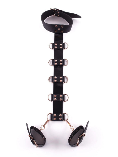 Lacy Bliss™ Signature Faux Leather Neck to Wrist Restraint Lavah Intimates