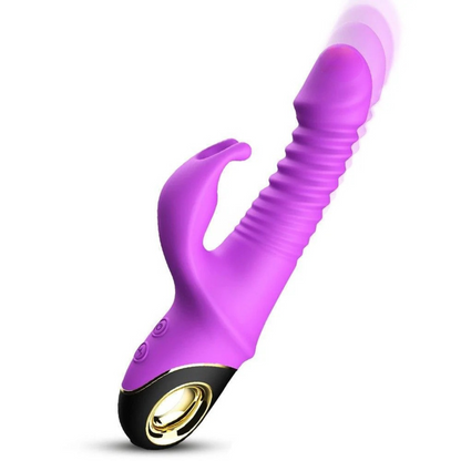 Baddie Power Thrust Rabbit Vibrator Lacy Bliss