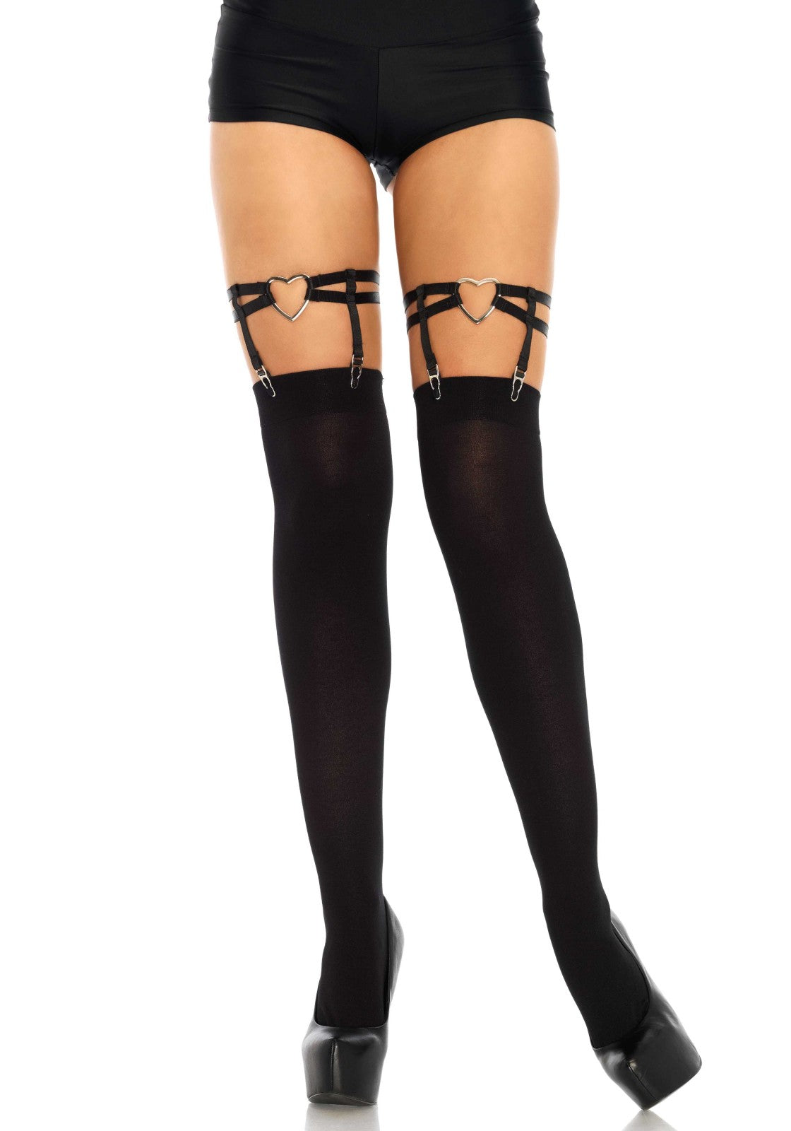 Lacy Bliss™ Dual Strap Garter Suspender with Heart Leg Avenue Hosiery