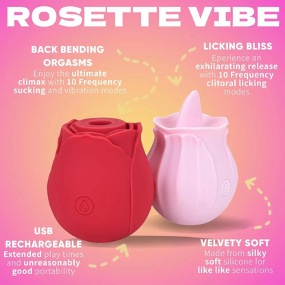 Rosette Vibe Rose Vibrator Lacy Bliss