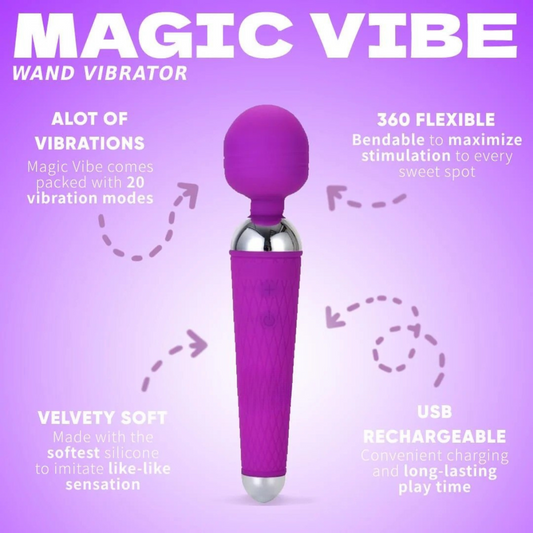 The Magic Vibe Wand Vibrator Lacy Bliss