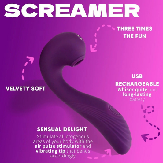 The Screamer Sucking Massager Lacy Bliss