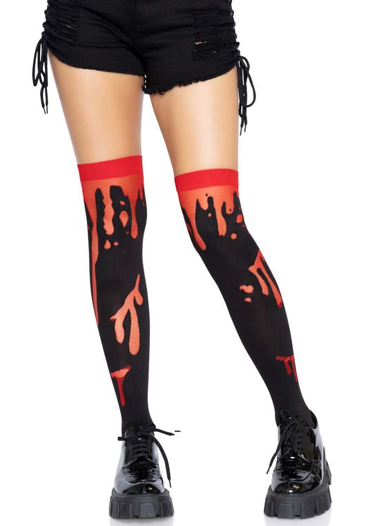 Lacy Bliss™ Splatter Thigh Highs Leg Avenue Hosiery