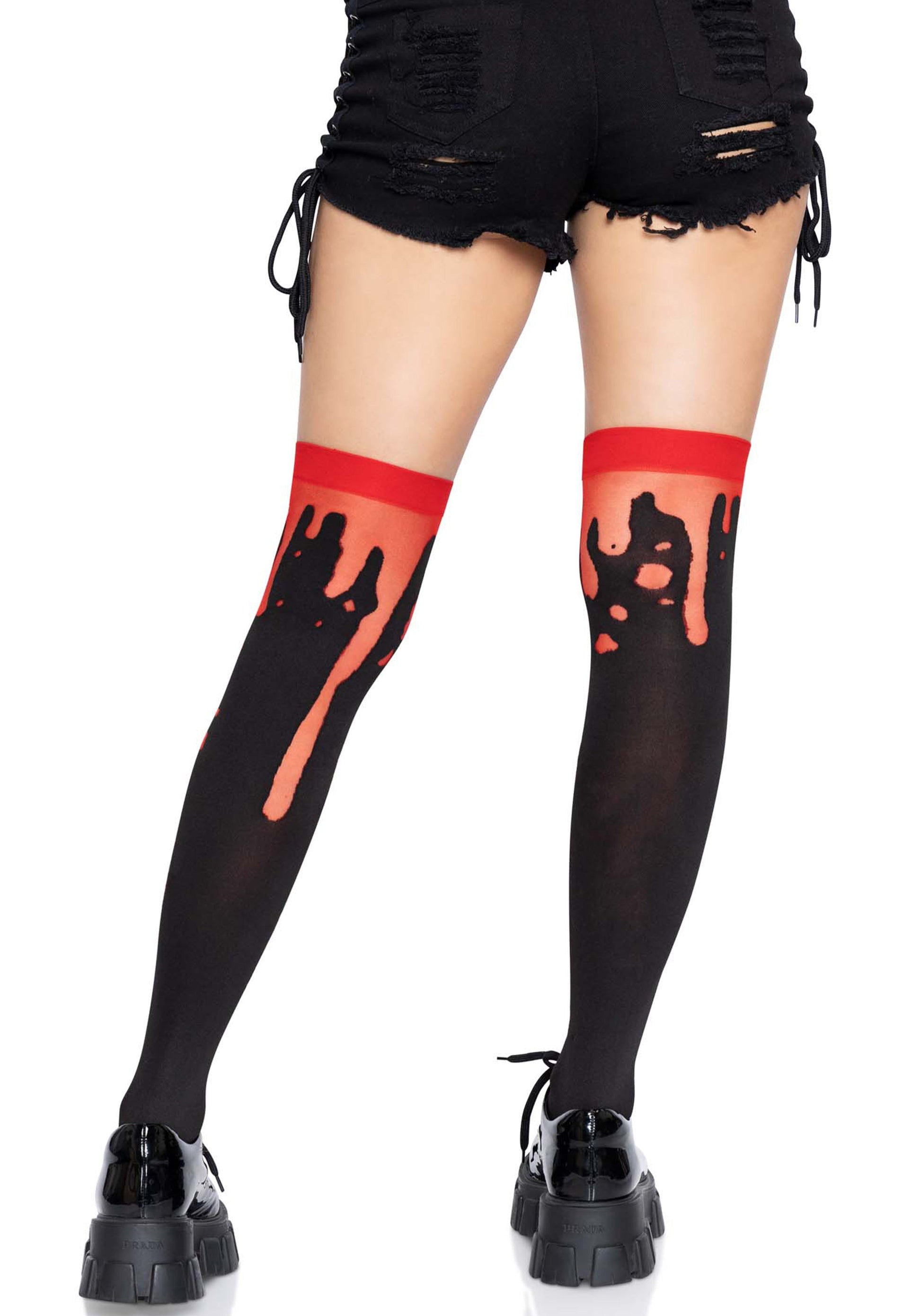 Lacy Bliss™ Splatter Thigh Highs Leg Avenue Hosiery