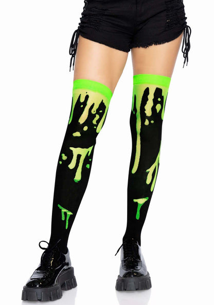 Lacy Bliss™ Splatter Thigh Highs Leg Avenue Hosiery