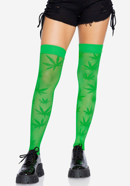 Lacy Bliss™ 420 Net Thigh Highs Leg Avenue Hosiery