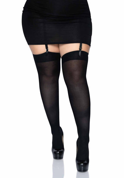 Lacy Bliss™ Plus Nylon Thigh Highs Leg Avenue Hosiery