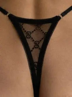 Lacy Bliss™ Midnight Desire Thong Lacy Bliss