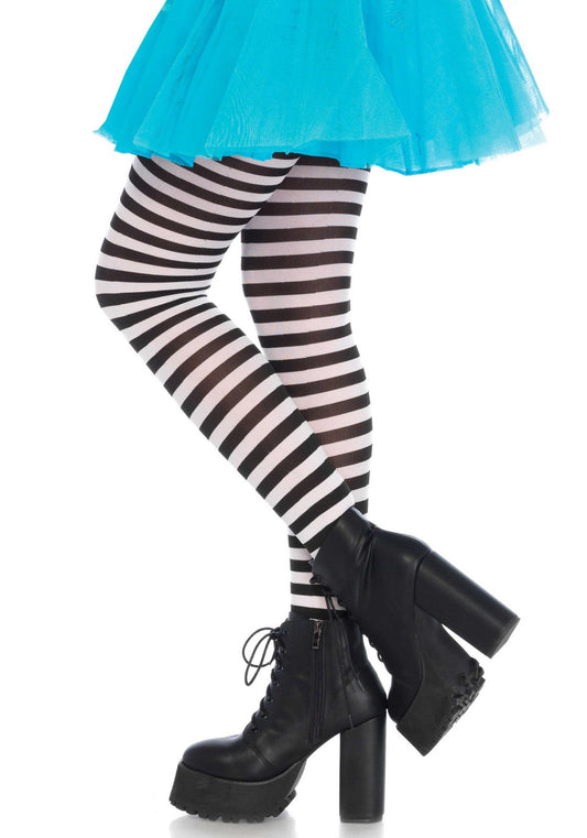 Lacy Bliss™ Nylon Striped Pantyhose Leg Avenue Hosiery