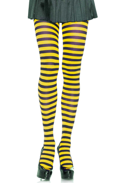 Lacy Bliss™ Nylon Striped Pantyhose Leg Avenue Hosiery