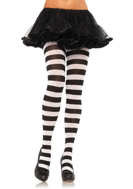 Lacy Bliss™ Wide Stripe Opaque Pantyhose Leg Avenue Hosiery