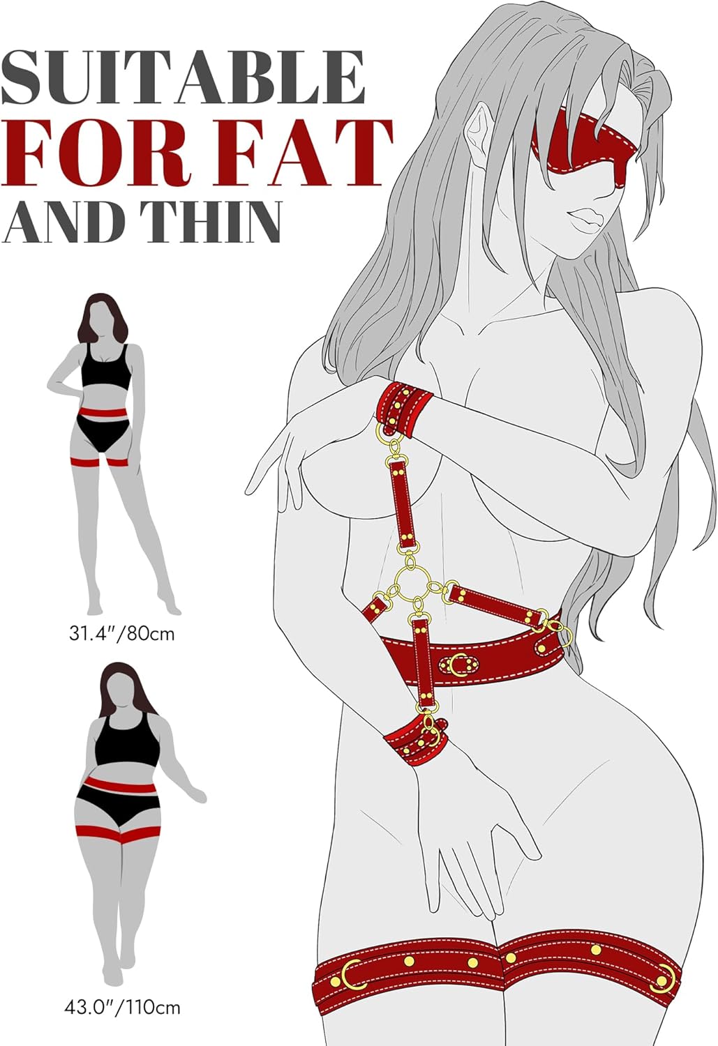 Venus Leather Bondage Set with Belts & Cuffs Hemiras