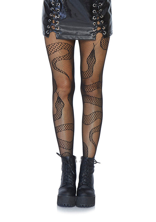 Lacy Bliss™ Snake Net Pantyhose Leg Avenue Hosiery
